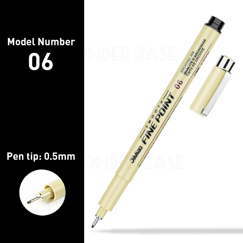 ELMAS 12 Nib Micron Ink Markers for Precision Art - Al Masam Stationery LLC