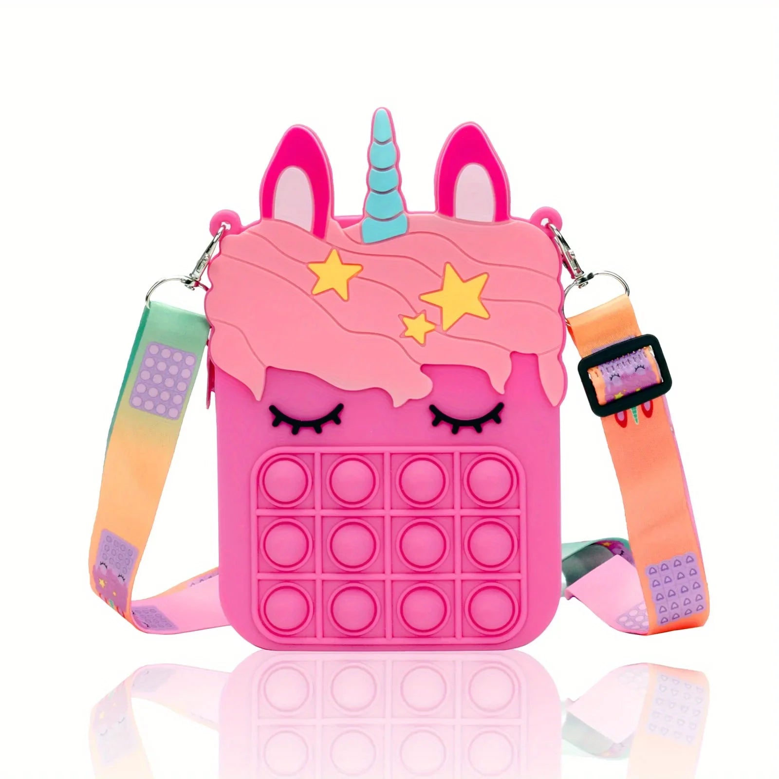 ELMAS Unicorn Pop Purse Bag With Fidget Toy For Girls - Al Masam Stationery LLC