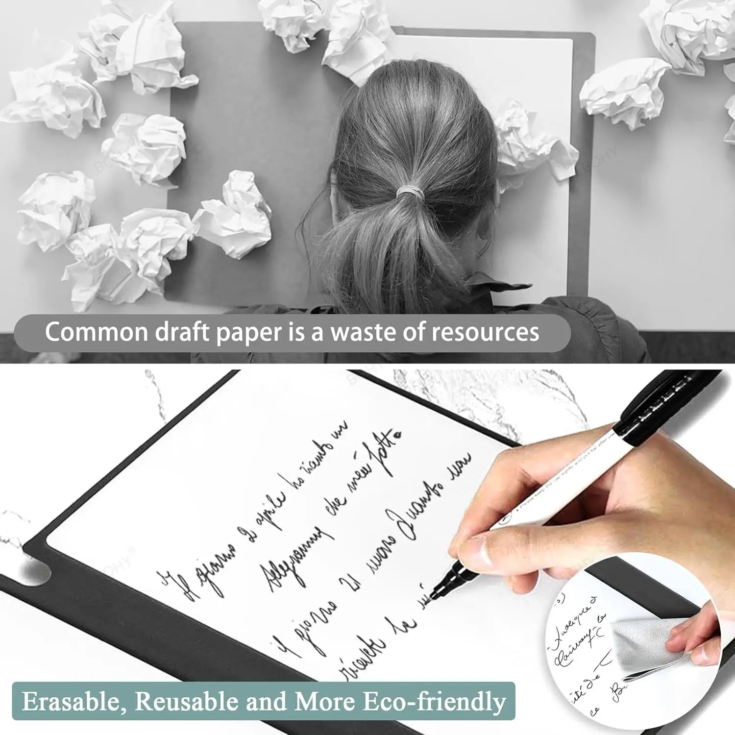 ELMAS A5 Magic Reusable Whiteboard Notebook & Planner - Al Masam Stationery LLC