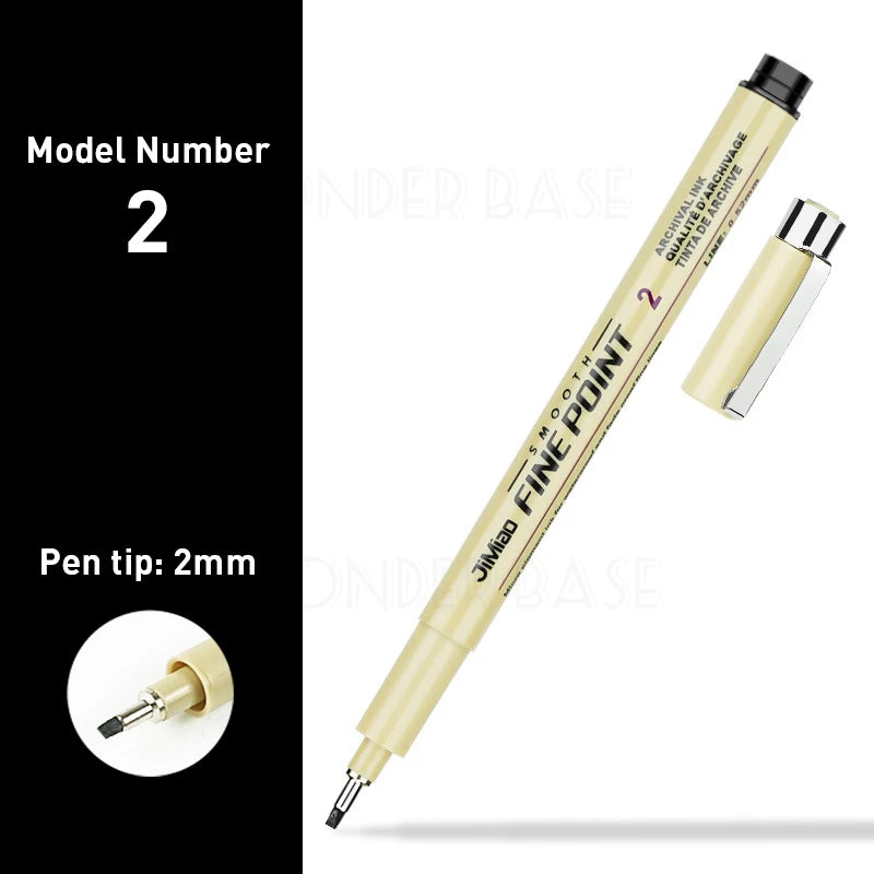 ELMAS 12 Nib Micron Ink Markers for Precision Art - Al Masam Stationery LLC
