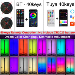 ELMAS Smart RGB Corner Floor Lamp with Alexa Control - Al Masam Stationery LLC
