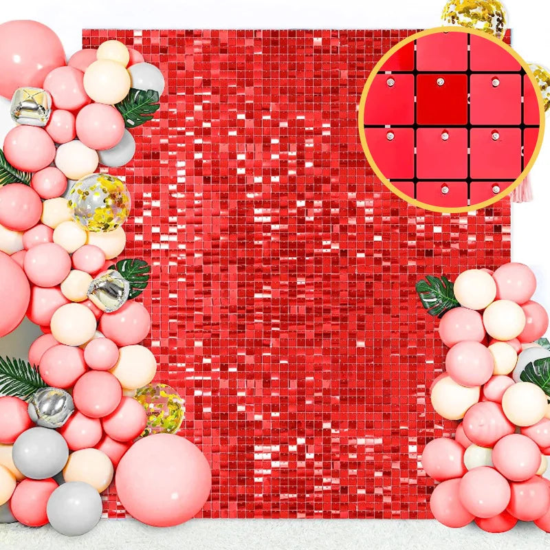 ELMAS 24 Pcs Shimmer Sequin Backdrop Blue Black Decor - Al Masam Stationery LLC