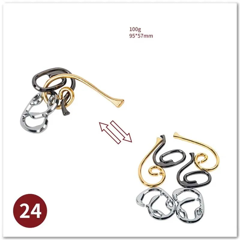 ELMAS Classic IQ Metal Brain Magic Puzzles Game Toys - Al Masam Stationery LLC