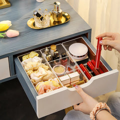 ELMAS Clear Acrylic Makeup Layered Storage Box Compartment - Al Masam Stationery LLC