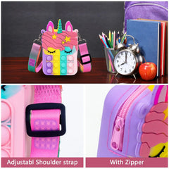 ELMAS Unicorn Pop Purse Bag With Fidget Toy For Girls - Al Masam Stationery LLC