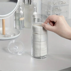 ELMAS Acrylic Storage Box Round Jar Organizer for Makeup - Al Masam Stationery LLC