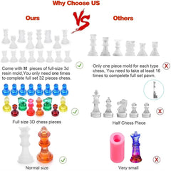 ELMAS Customizable 3D Resin Chess Set Mold & Board