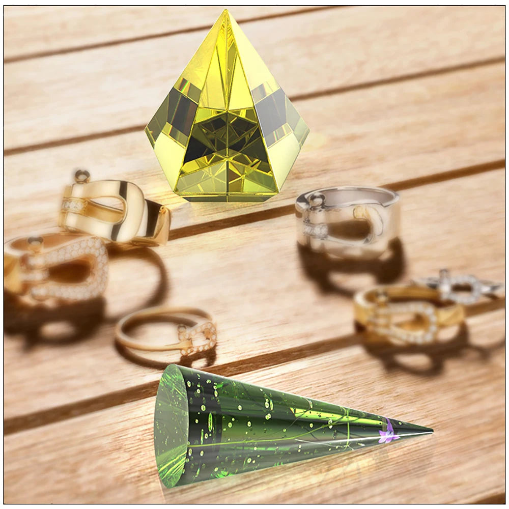 ELMAS Triangle Pyramid Silicone Mold for DIY Jewelry Crafts - Al Masam Stationery LLC