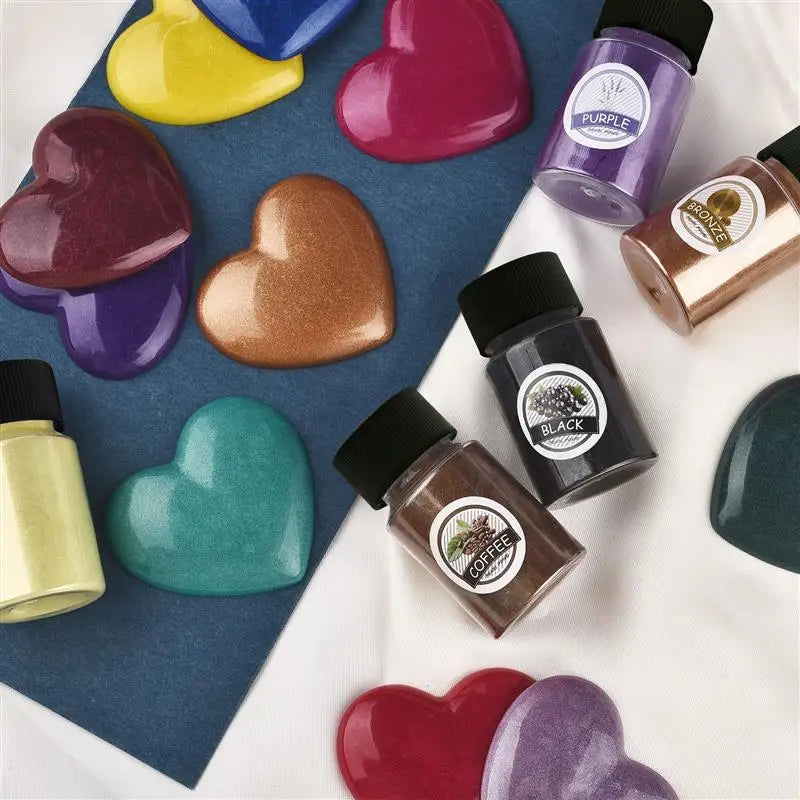 ELMAS 6 Color Pearl Powder Pigment Set for DIY Crafts - Al Masam Stationery LLC