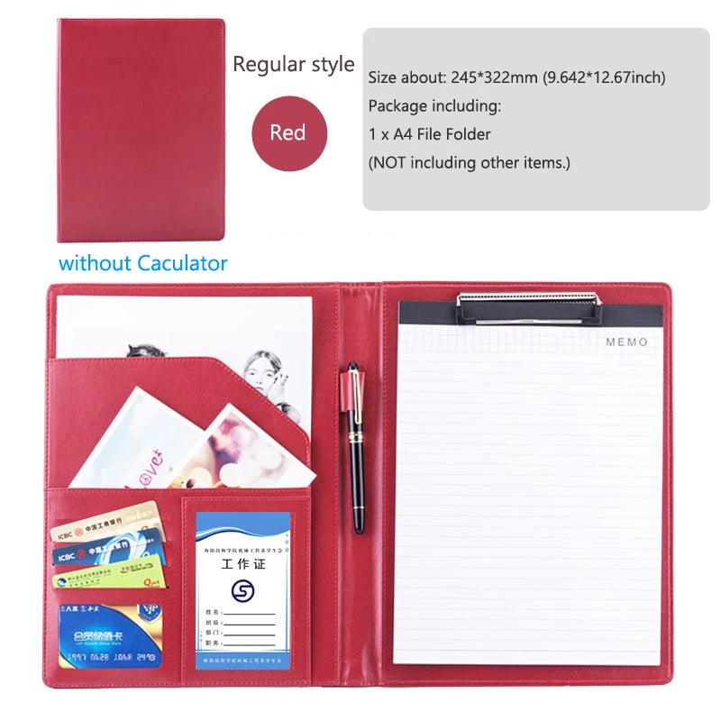 ELMAS Professional PU Leather Portfolio Organizer - Al Masam Stationery LLC