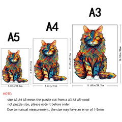 ELMAS Wooden Puzzle Gifts - Cat & Peacock Intelligence Game - Al Masam Stationery LLC