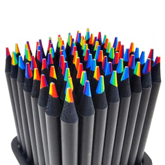 ELMAS 10 Pcs Colored Black Wood Pencils for Art