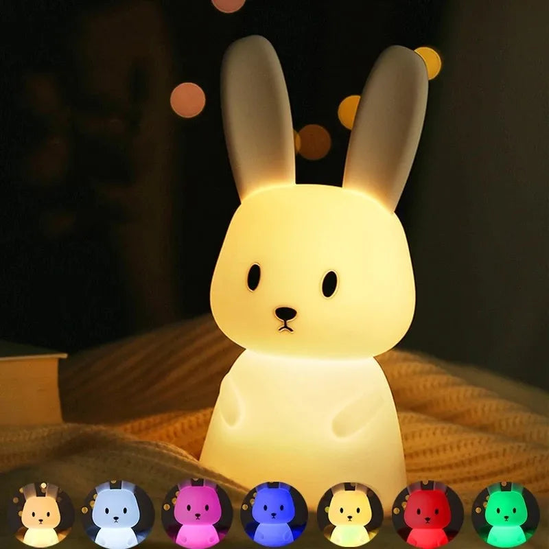 ELMAS Cute Rabbit Touch Sensor LED Night Light for Kids - Al Masam Stationery LLC