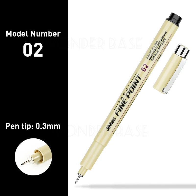 ELMAS 12 Nib Micron Ink Markers for Precision Art - Al Masam Stationery LLC