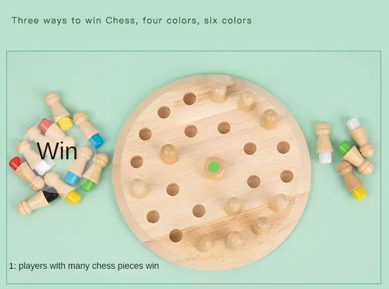 ELMAS Wooden Memory Match Stick Chess Game for Kids - Al Masam Stationery LLC