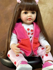 ELMAS Realistic 50CM Silicone Reborn Baby Girl Doll Toy - Al Masam Stationery LLC