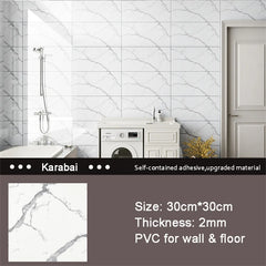 10/20pcs PVC Imitation Marble Floor Stickers Self-adhesive Wall Stickers Waterproof Bathroom Living room Moden Decoration Decals