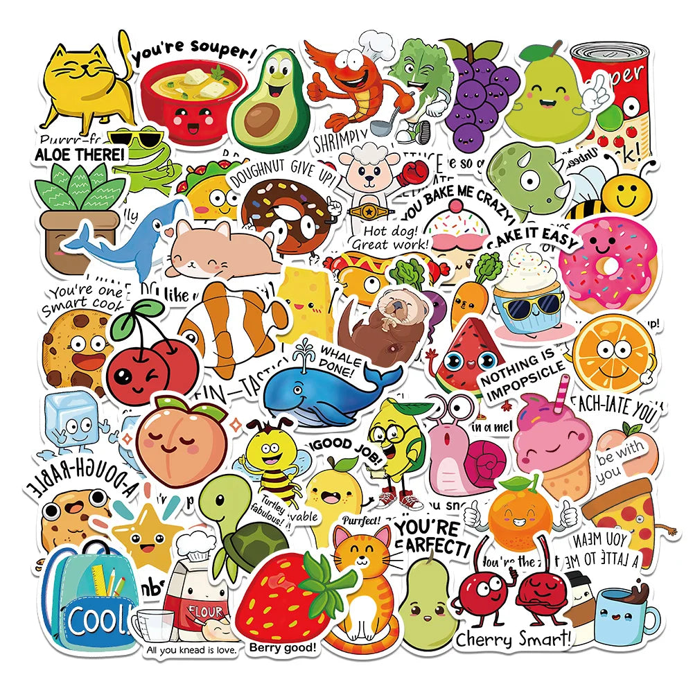 ELMAS 50PCS Fun Animal Reward Stickers for Kids - Al Masam Stationery LLC