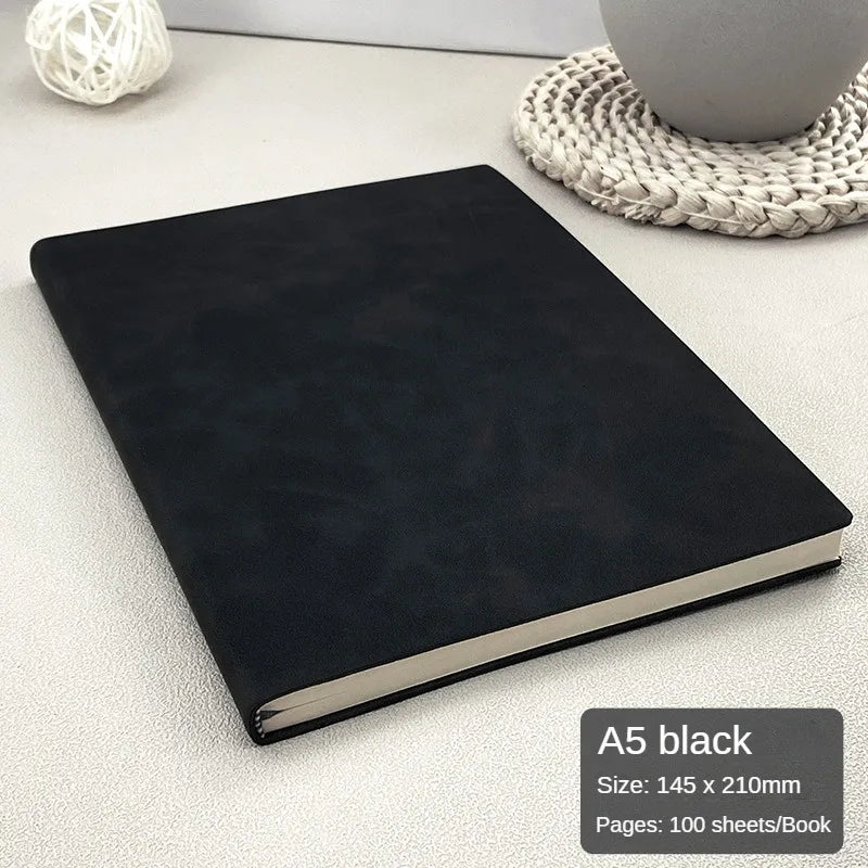ELMAS A5 Leather Book Skin Notepad for Business Use - Al Masam Stationery LLC