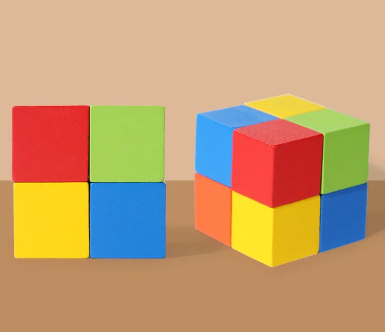 ELMAS Colorful Wooden Building Blocks for Kids - Al Masam Stationery LLC