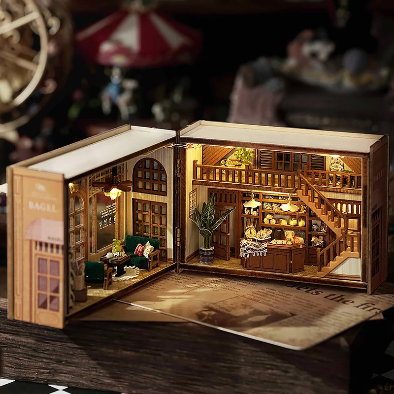 ELMAS Enchanting DIY Mini Dollhouse with LED Lights - Al Masam Stationery LLC