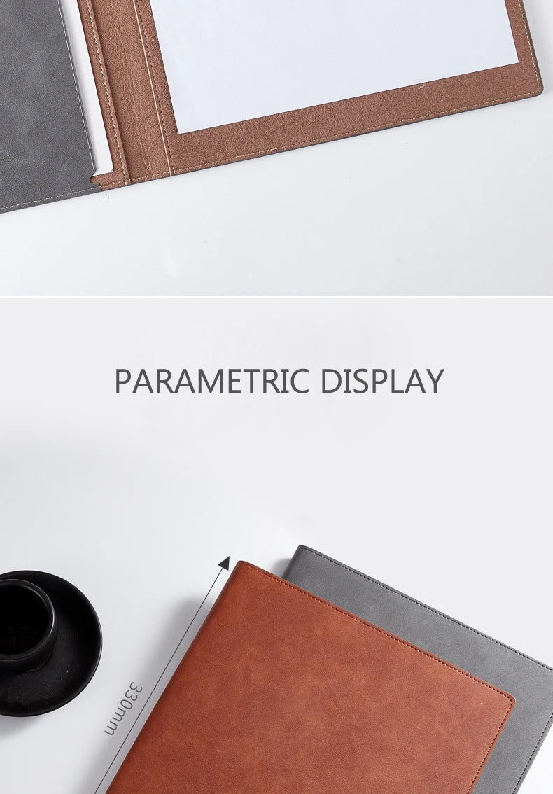 ELMAS Executive A4 Leather Padfolio Organizer Clipboard - Al Masam Stationery LLC