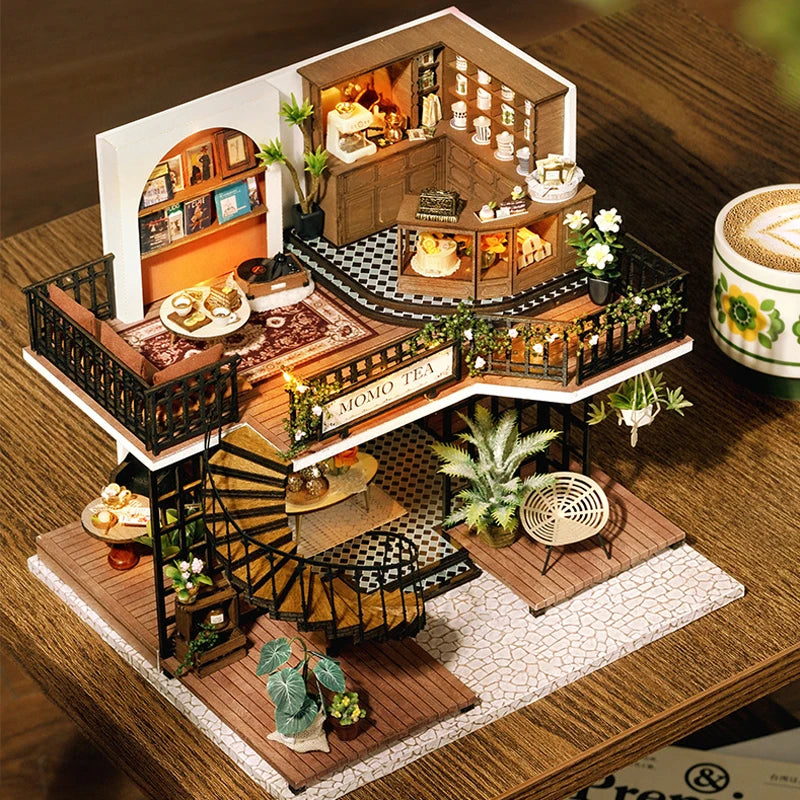 ELMAS Creative 3D Wooden Dollhouse Puzzle Kit - Al Masam Stationery LLC