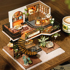 ELMAS Enchanting 3D Wooden Dollhouse Kit with Lights