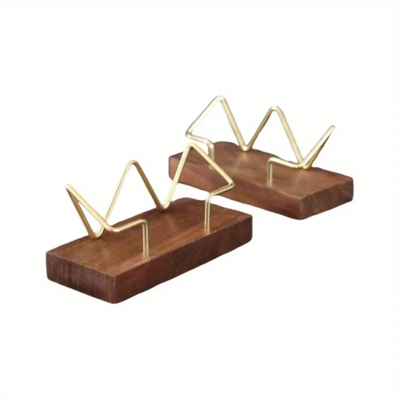 ELMAS Wooden Business Card Box Desk Organizer Office Decor - Al Masam Stationery LLC