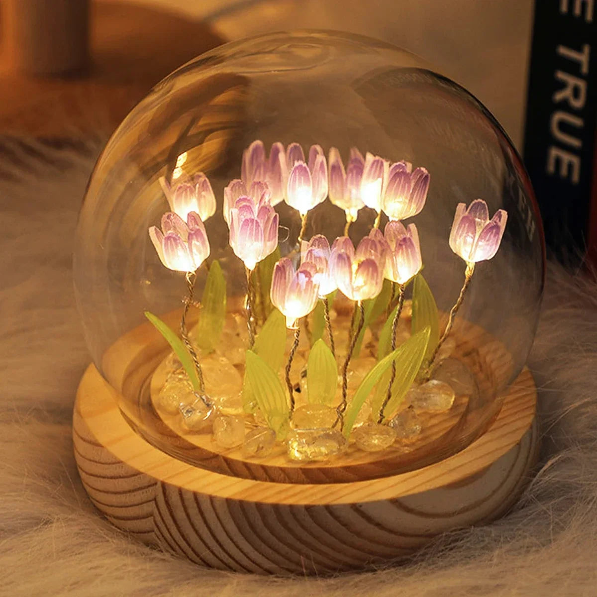 ELMAS LED DIY Mini Tulip Night Light Cute Home Decor - Al Masam Stationery LLC