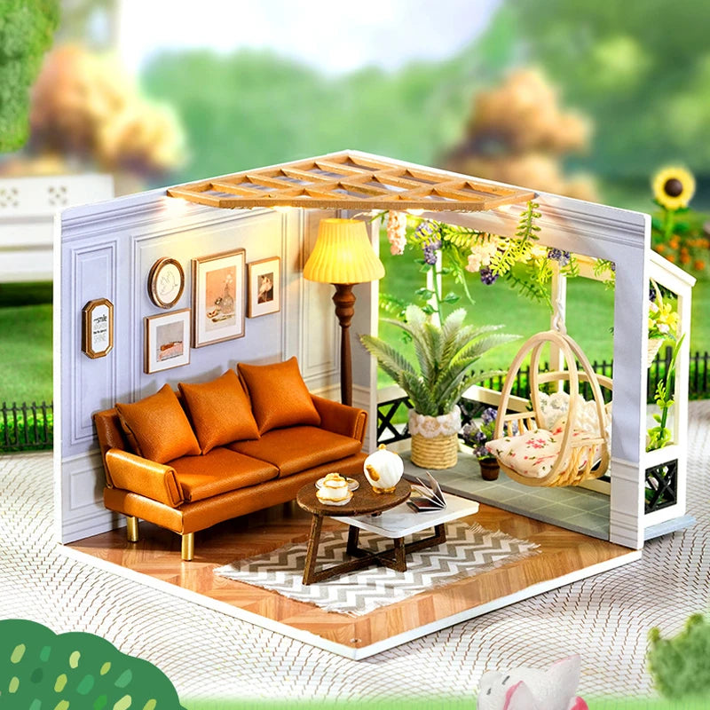 ELMAS Enchanted Dollhouse Kit with LED Lights & Furniture - Al Masam Stationery LLC