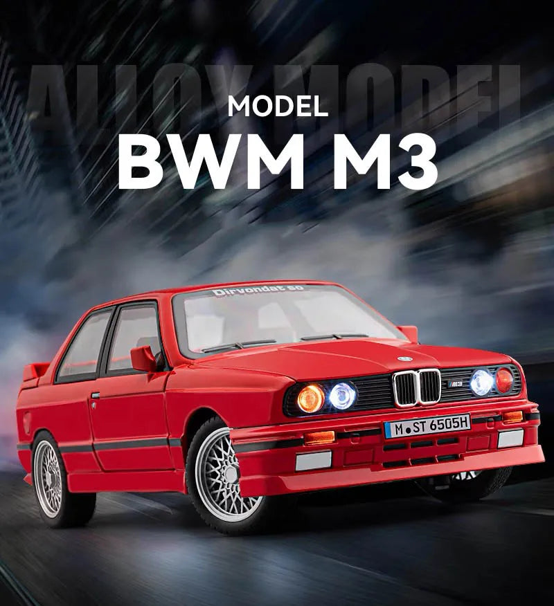 ELMAS 1:24 BMW M3 E30 IM Alloy Diecast Car Model Gift - Al Masam Stationery LLC