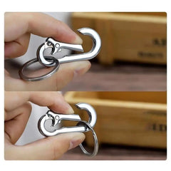 ELMAS Stylish Stainless Steel Gourd Keychain Clip