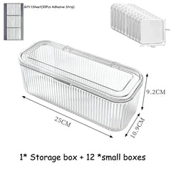 ELMAS Acrylic Nail Art Storage Box Set with Lid Sealed - Al Masam Stationery LLC