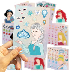 ELMAS 8 Sheets Disney Princess Puzzle Stickers DIY Fun - Al Masam Stationery LLC