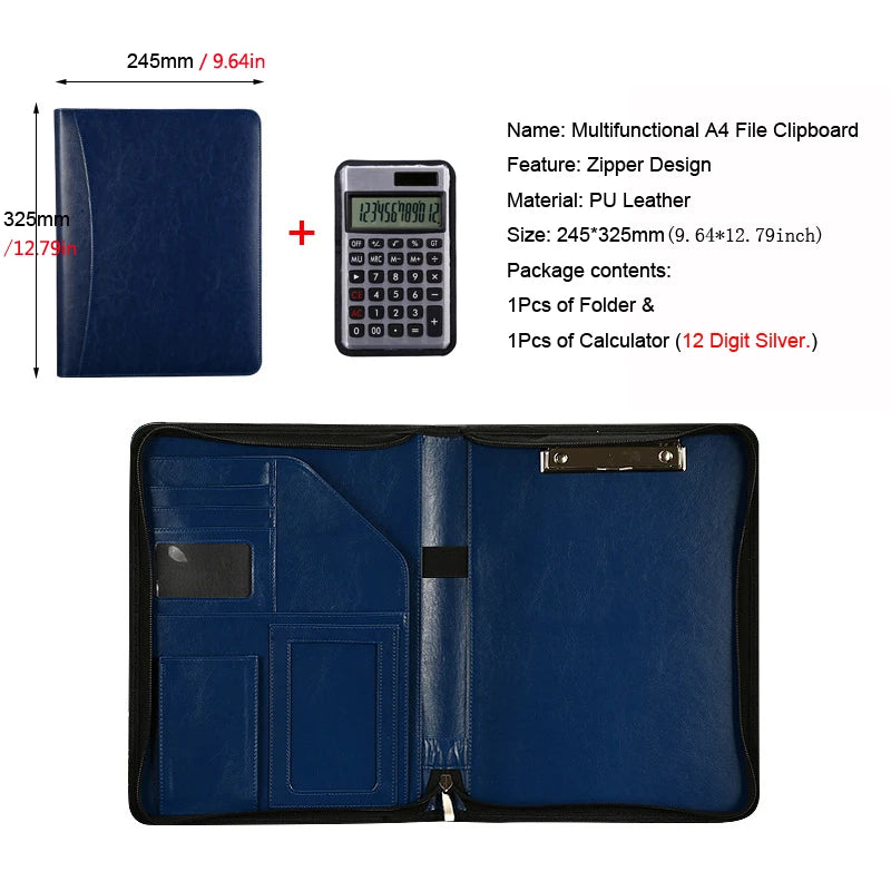 ELMAS Premium PU A4 Business Folder & Organizer - Al Masam Stationery LLC