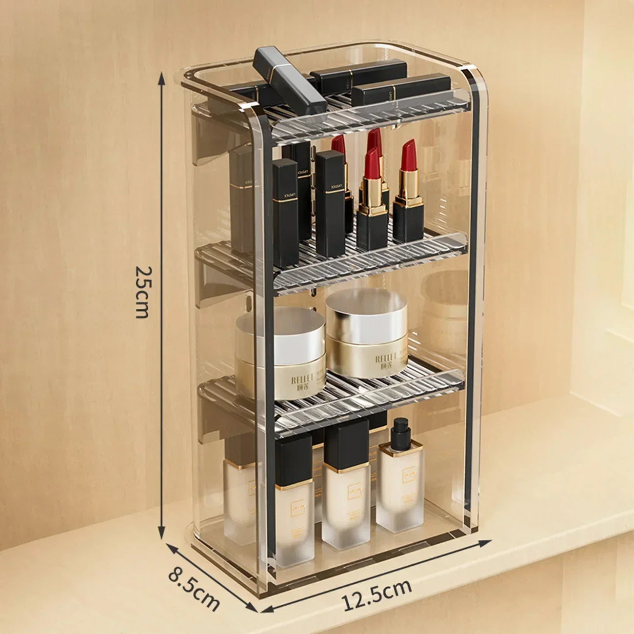 ELMAS Acrylic Makeup Organizer Storage Box for Jewelry - Al Masam Stationery LLC