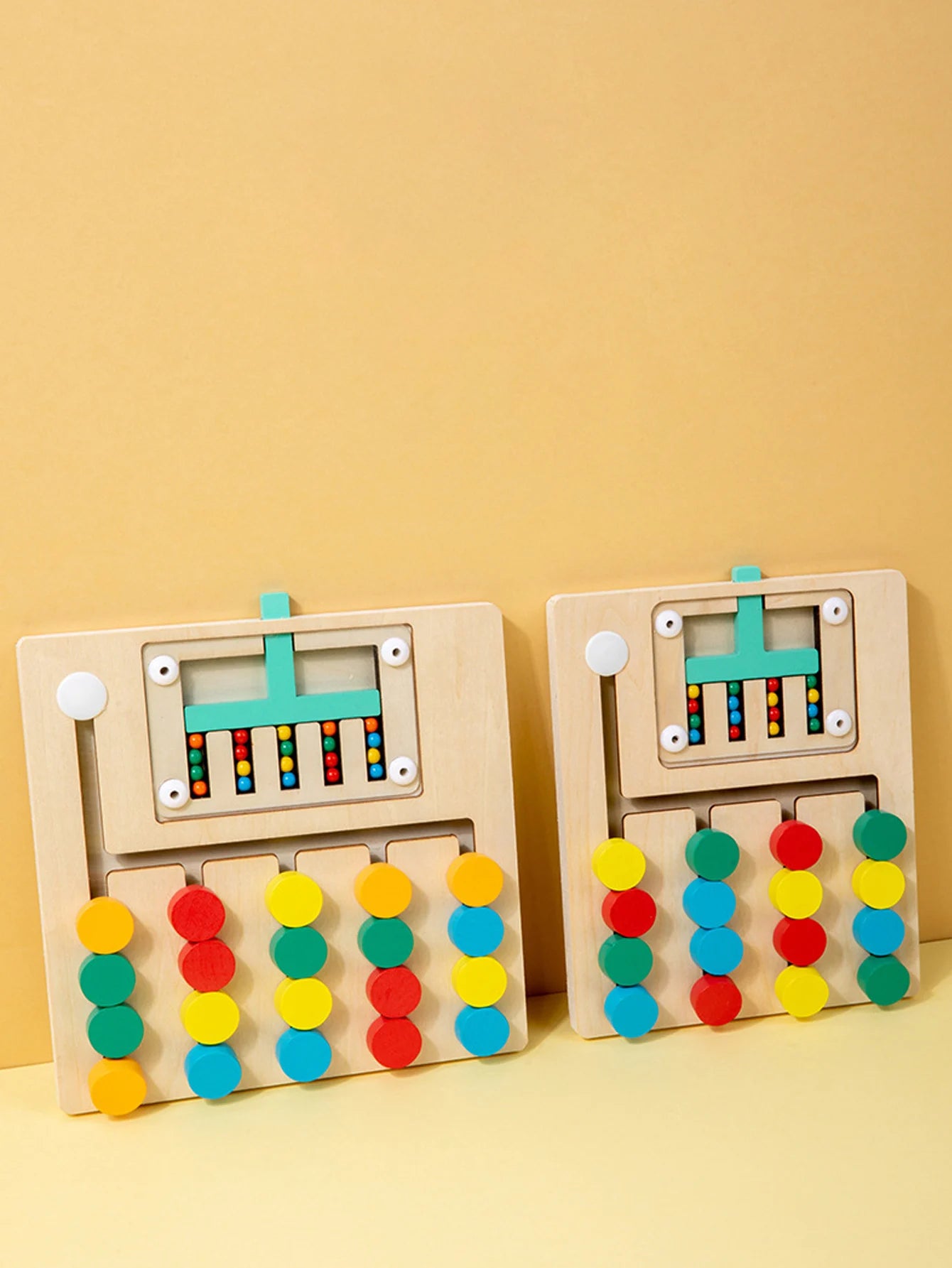 ELMAS Montessori Wooden Color Matching Logic Game Toy - Al Masam Stationery LLC