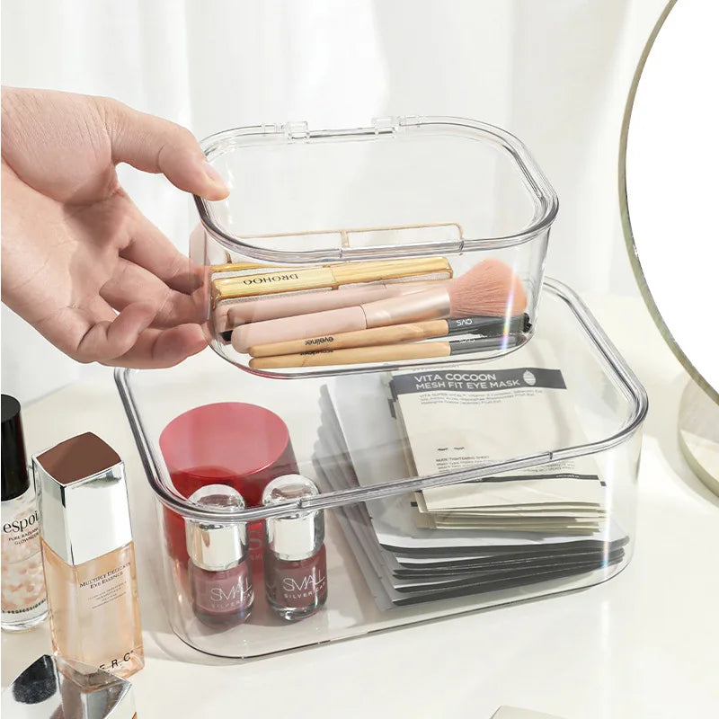 ELMAS Transparent Acrylic Cosmetics Storage Box Organizer - Al Masam Stationery LLC
