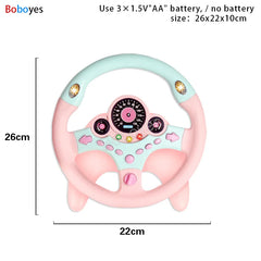 ELMAS Infant Shining Electric Steering Wheel Toy for Kids - Al Masam Stationery LLC