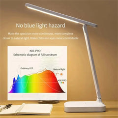 ELMAS Touch Dimmable LED Foldable Desk Lamp with USB Charging