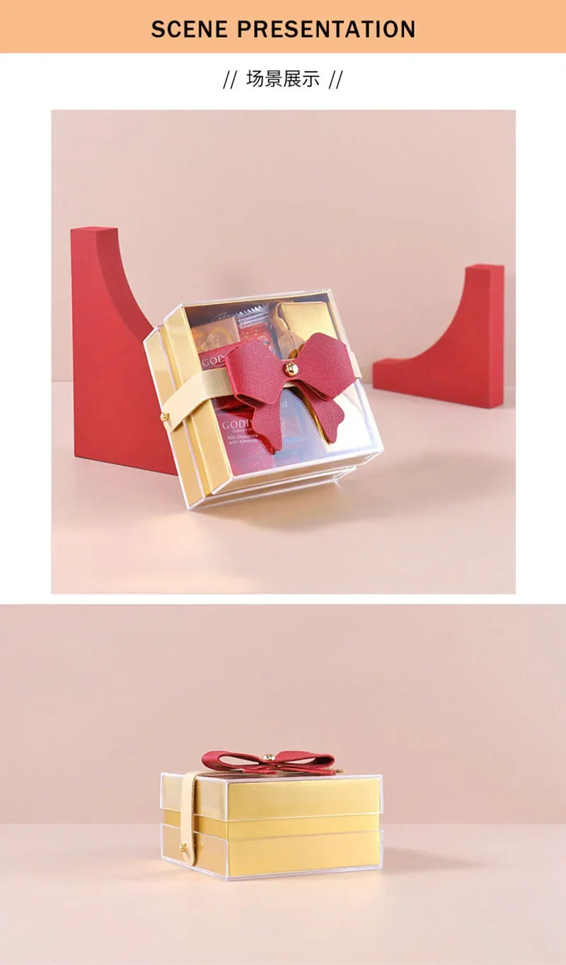 ELMAS Acrylic Gift Box Tetragonal Candy Boxes For Events - Al Masam Stationery LLC