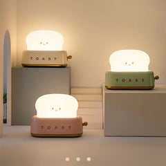 ELMAS Kawaii Bread Toast LED Night Light for Home Decor