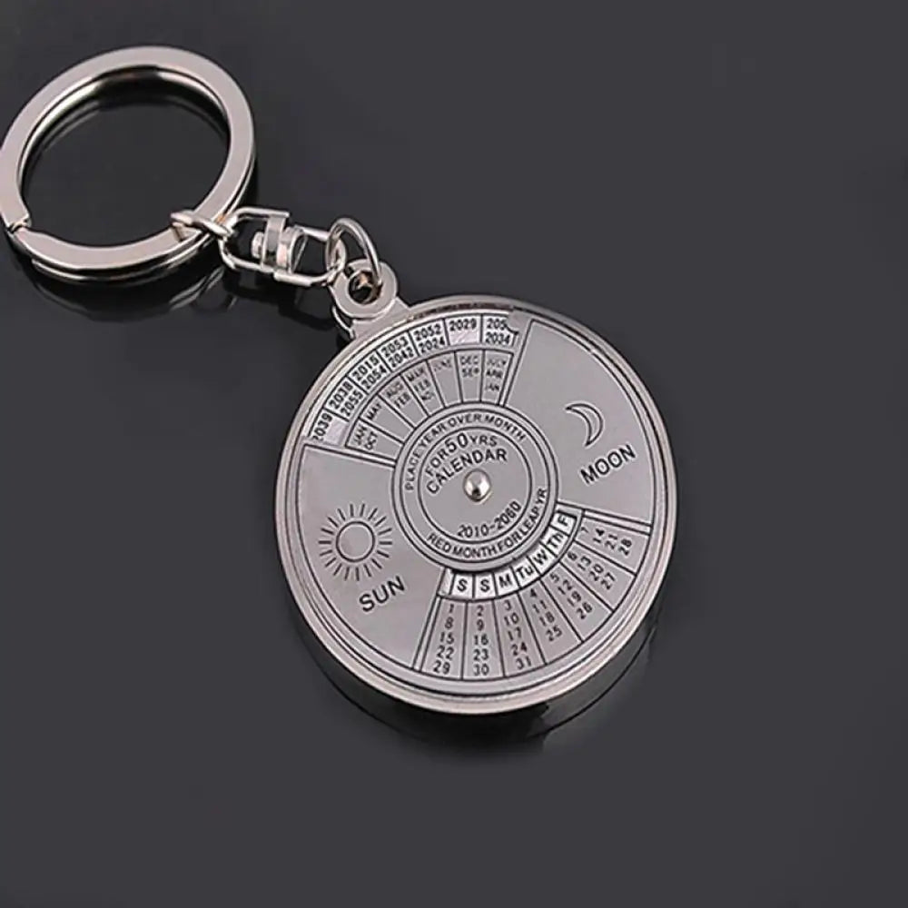 ELMAS Timeless Silver Alloy Perpetual Calendar Keychain - Al Masam Stationery LLC