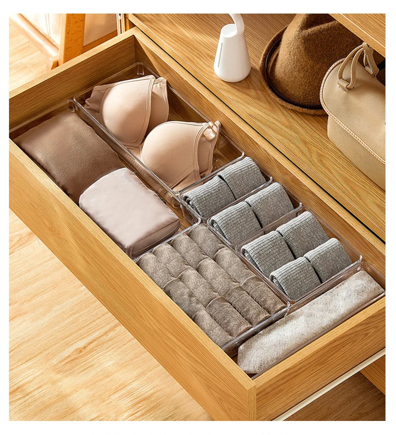 ELMAS Clear Acrylic Makeup Layered Storage Box for Desk - Al Masam Stationery LLC