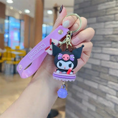 ELMAS Adorable Kuromi PVC Keychain - Kawaii Anime Accessory