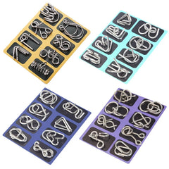 ELMAS - 8 Sets/Pack Chinese Ring Puzzles for All Ages