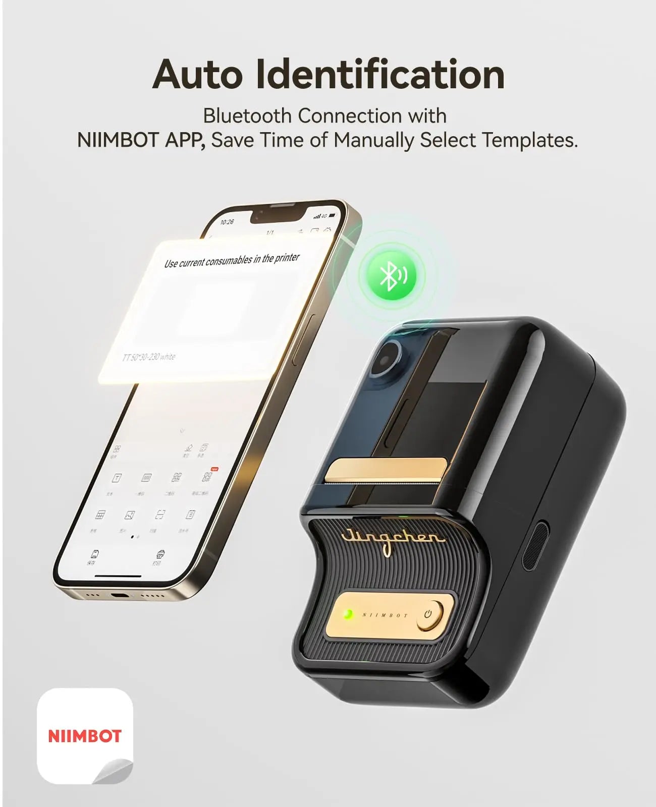 ELMAS Wireless Mini Thermal Label Printer for Home & DIY - Al Masam Stationery LLC