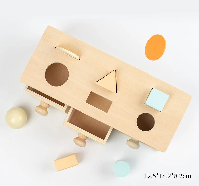ELMAS Montessori Toys Wooden Object Permanence Box 5 in 1 - Al Masam Stationery LLC