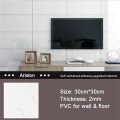 10/20pcs PVC Imitation Marble Floor Stickers Self-adhesive Wall Stickers Waterproof Bathroom Living room Moden Decoration Decals